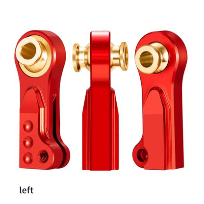 4PCS RC Linkage Rod Ends Metal Aluminum M4 Ball Joint Head M4 Link Linkage Rod End Balls Joint Head Set Compatible with Axial SCX10 II 90046 90047 D90 TRX4 RC Buggy Crawler Car Upgrades (Red) - color: Red