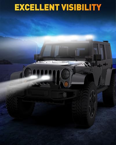 NAOEVO 7 Inch LED Light Bar, 720W 72,000LM LED Off Road/Fog Lights, 6 Pcs | Spot Flood Combo Waterproof LED Tractor Lights, Aluminum LED Work Lights with Bracket for Truck, Tractor, Boat, ATV, UTV - size: 6 Pcs