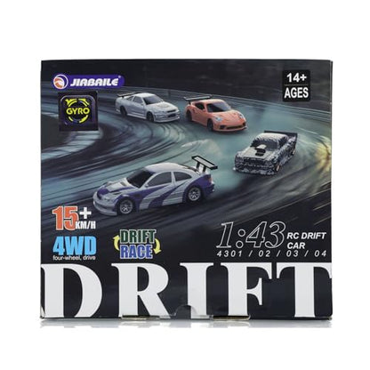TOUCAN RC HOBBY 1:43 RTR Race Car Gyro Drift Car 4WD Traffic Cones Mini for Men with a Gyro (Camouflage) for Ages 14+ - color: 4301gyro