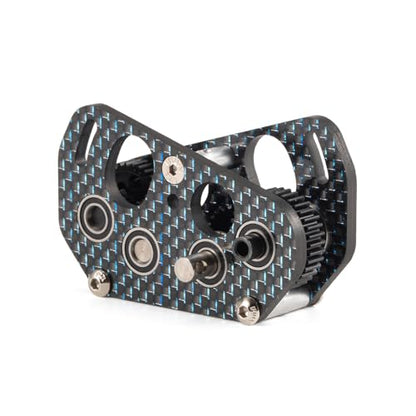Carbon Offset Dual Motor Transmission 48P DIG Overdrive Gearbox | 3:1 Output Ratio, Ultra-light 59g, Fit for 1/10 Comp Rigs LCG Crawler Chassis