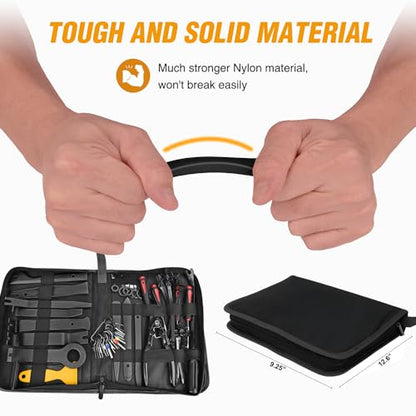 GOOACC 238Pcs Trim Removal Tool, Auto Push Pin Bumper Retainer Clip Set Fastener Terminal Remover Tool Adhesive Cable Clips Kit Car Panel Radio Removal Auto Clip Pliers, Black - color: 120Pcs Clips +118 Remover Black
