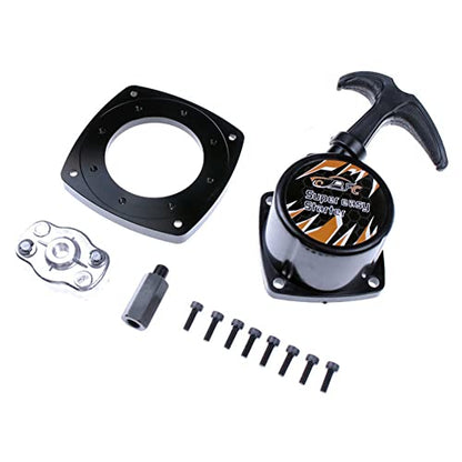 Super Easy Pull Starter for Zenoah Chongyang 23CC 26CC 29CC Rovan 23-30.5CC Engine (Black) - color: Black