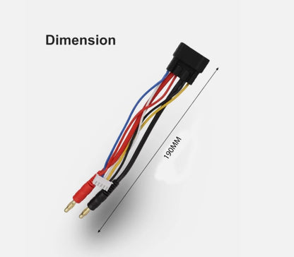 3S Lipo Battery Bullets Connector Cable Adapter for Traxxas TRX 1/8 1/10 RC Car 190MM