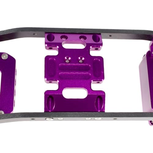 1/10 RC Crawler Carbon Fiber Girder 4MM CNC Metal Car Chassis Frame Body Kit Parts for Axial SCX10 II Rock Off Road Truck (Purple) - color: Purple