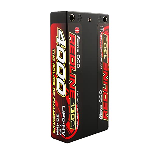 Gens ace 2S Lipo Battery 7.6V 4000mAh 130C 2S1P HardCase 58# HV Lipo Battery with 4.0mm Bullet