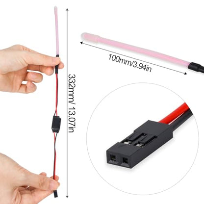 1/10 RC LED Light Bar Roof Strip Tube Lamp Tail Light Kit Bumper Light Compatible with Traxxas RC Car Truck Crawler Tamiya Losi HPI Rustler Axial Upgrade Parts