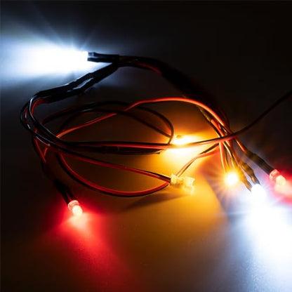 RC Front Rear LED Light Kit Headlight Taillight Set | For TRX4M K10 Upgrades 1/18 Scale, RC Crawler Car, Accessories