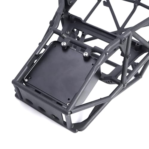 H10 Aluminum Alloy Simulated Cell Receiver Equipment Box Electric Box Fuel Tank for 1/10 RC Crawler Car Vanquish H10 Optic LCG Upgrade Parts (Silver) - color: Silver