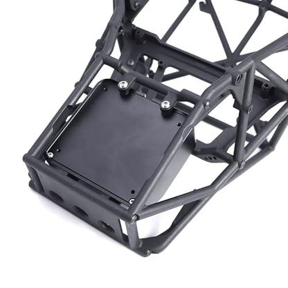 H10 Aluminum Alloy Simulated Cell Receiver Equipment Box Electric Box Fuel Tank for 1/10 RC Crawler Car Vanquish H10 Optic LCG Upgrade Parts (Silver) - color: Silver