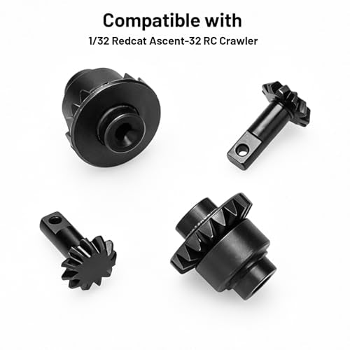 daitoku RC Steel Axle Gears 11T 18T Front and Rear RC Motor Pinion Gear Upgrade Parts for 1/32 Redcat Ascent-32 RC Crawler