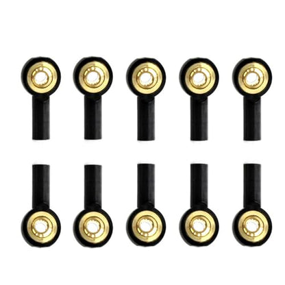kingsea 10 Pcs Steering Linkage Tie Rod End M2 Ball Joint Linkage Tie Rod End for RC Car Boat Truck, Black - color: Black