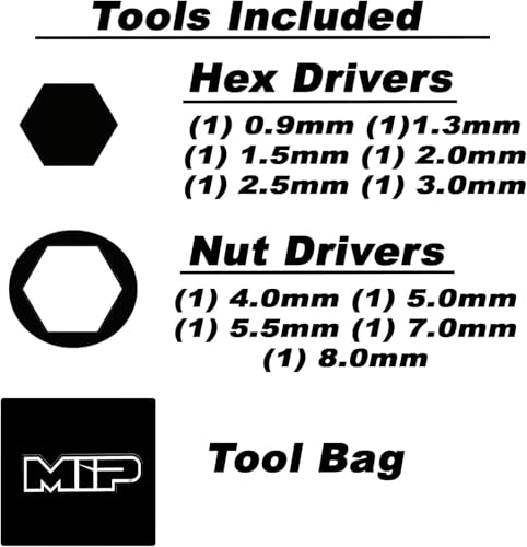MIP RC Tool Kit Metric Hex & Nut Driver Set for Traxxas, Arrma, Losi, Axial, Tamiya, Redcat, Kyosho, Team Associated, Tekno, XRay, HPI - style: RC Tool Kit Metric Hex & Nut Driver Set