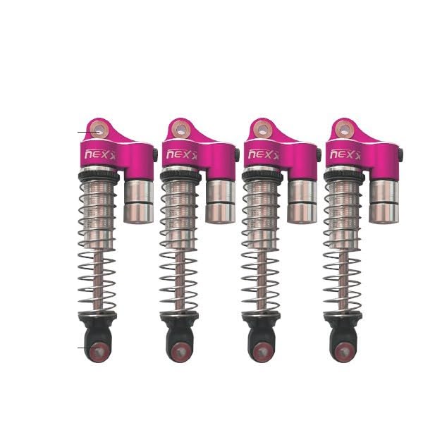 Nexx Racing Reservoir Shock (4 pcs) for RC Crawler TRX4M Scale 1/18 (HELIDIRECT) (Purple) - color: Purple