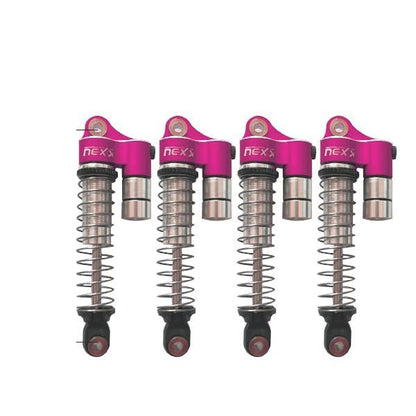Nexx Racing Reservoir Shock (4 pcs) for RC Crawler TRX4M Scale 1/18 (HELIDIRECT) (Purple) - color: Purple