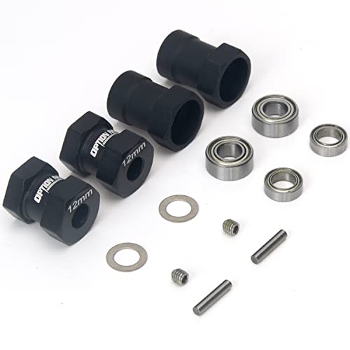 RC Car 1/10 Aluminum 12mm Hex Adapter Wheels Rims Combiner for Tamiya CW-01 Chassis Lunchbox ORV Monster Beetle Upgrade Parts