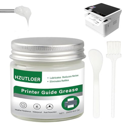 250g White Lubricating Grease,Noise Reduction,Rustproof & Long-Lasting for Printer,3D Printer,Automotive,Plastic Gear Parts,Door Window Track