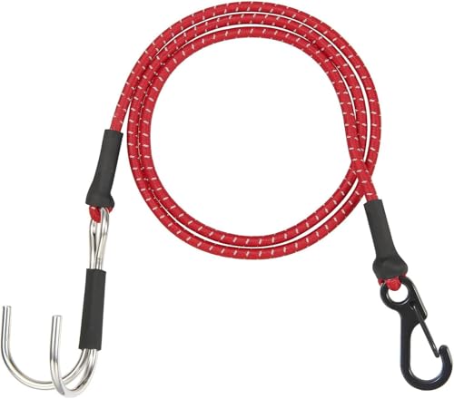 1/10 RC Crawler Elastic Force Escape Rope,with Rescue Trailer Hook Kinetic Winch Strap for Axle-Mounted SCX10 TRX4 D90 Upgrade Parts Tow Line (Red) - color: Red