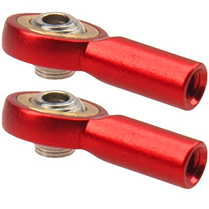 10Pack Vgoohobby Aluminum M2 Link Rod Tie Rod End,M2.0 Ball Joint 15mm Linkage Ball Head Holder Compatible with Tamiya Mini 4WD HSP RC Car Model Boat (Red) - color: Red