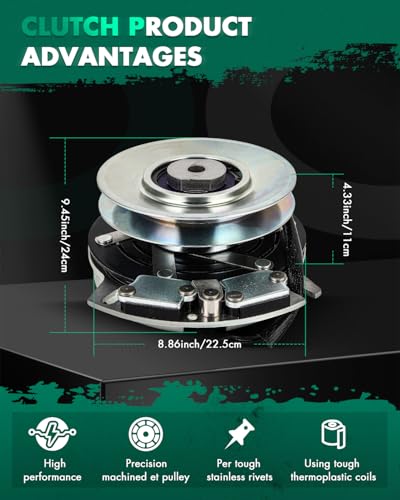 SCITOO Electric Lawnmower, PTO Clutch Fit for John Deere: AM126100 / for Warner: 5219-1 / for Xtreme: X0327 | |for Warner 5219-1 |for Xtreme X0327 - style: Push