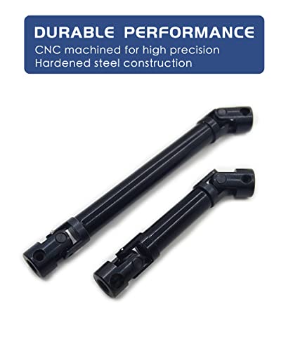Steel RC Drive Shaft for 1/24 SCX24 AXI00002 JLU AXI00001 C10 Upgrate | SCX24 Driveshaft Hardened Steel Upgrade Parts,High Strength,Wear Resistant,CNC machined - size: For SCX24 C10