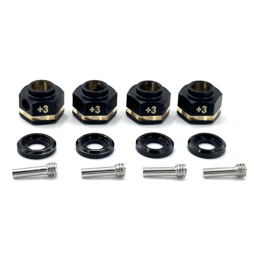 12mm Wheel Hex Hub Extension Adapters for TRX4 TRX6 RC Crawlers, CNC Machined Brass Wheel Spacers (8mm) - style: 8mm