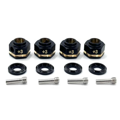 12mm Wheel Hex Hub Extension Adapters for TRX4 TRX6 RC Crawlers, CNC Machined Brass Wheel Spacers (8mm) - style: 8mm
