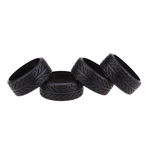 Goolsky 4Pcs/Set 1/10 Grain Drift Car Tires Plastic Hard Tyre for Traxxas HSP Tamiya HPI Kyosho RC Car Part