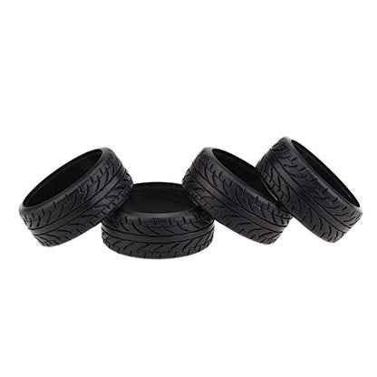 Goolsky 4Pcs/Set 1/10 Grain Drift Car Tires Plastic Hard Tyre for Traxxas HSP Tamiya HPI Kyosho RC Car Part