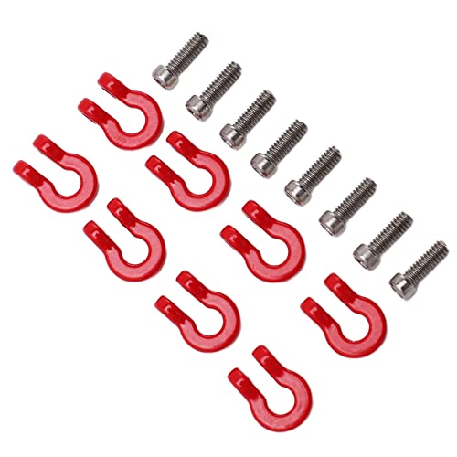 VGEBY RC Crawler Tow Hook, Durable Metal 8PCS Front Rear Bumper Shackle for Off-Road Crawling RC Enthusiasts and 1/24 Scale Model Upgrades