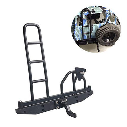 1/10 Scale RC Crawler Rear Bumper with Spare Tire Carrier for D90 D110 1:10 RC Crawler Car (A) - style: A