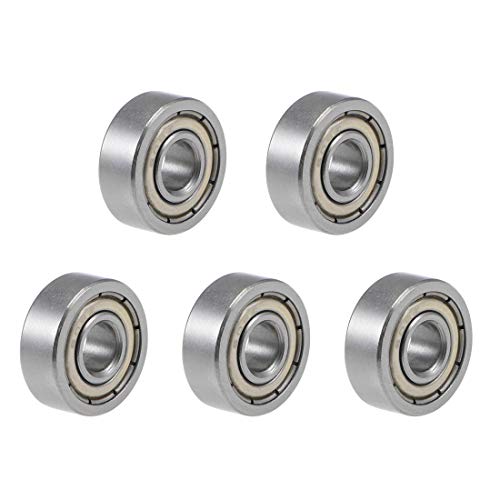 uxcell 605ZZ Deep Groove Ball Bearing 5x14x5mm Double Shielded ABEC-1 Bearings 5-Pack - size: 5mmx14mmx5mm