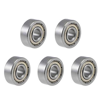 uxcell 605ZZ Deep Groove Ball Bearing 5x14x5mm Double Shielded ABEC-1 Bearings 5-Pack - size: 5mmx14mmx5mm