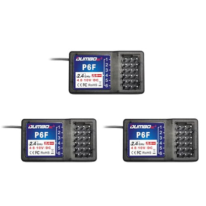ATA HOBBY DUMBORC 3 PCS P6F 6 Channels 2.4GHz RC Receiver for DUMBORC X4 X5 X6 RC Car Boat