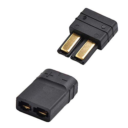 5 Pairs (10pcs) Compatible TRX Plugs Lipo/NiMh Brushless ESC Battery RC Connector - Gold Plated, Nylon, Black