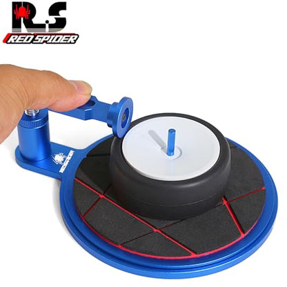 REDSPIDER Aluminum 1/8 1/10 RC Tire Gluing Tools RC semi-Automatic tire Gluer Fit for Including 40MM and Tires Below 40MM 1/8 1/10 On-Road/Off-Road/Drift Car（Black）