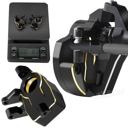 Brass Portal Covers Weights/Axle Diff Cover/Inner Portal Covers Front Steering Knuckles Upgrades Part for SCX10 III,Rc Upgrades Part Hops Up for SCX10 III,Replace AXI232026/AXI232006,Black