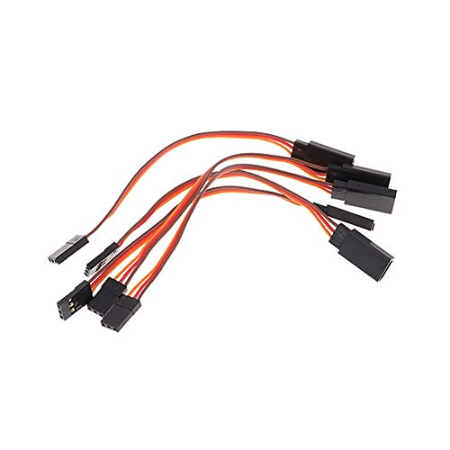 3-Pin Servo Extension Cable Cord 10cm/4'' 3.93 inch Female to Male Lead Wire Connector JR for RC Car Airplanes Remote Control (Pack of 10) - size: 10PCS 10cm/4''