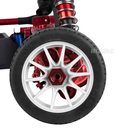 RC Highway Tires Wheel for 1/8 Typhon 6s BLX,1/7 Infraction 6S BLX/Limitless,RC Drift Off Road Buggy Rally Truck Wheels and Tires,4PCS RC High Speed Wheel Highway Rubber Tires,White - color: White - (4pcs High Speed Wheel)