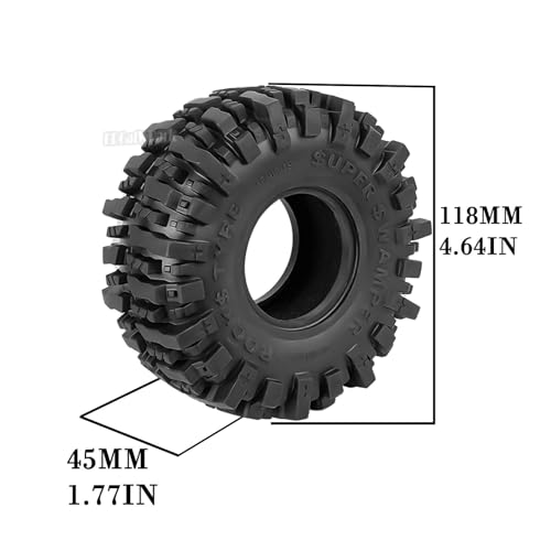 RC 1.9In Soft Rubber Wheel Tires for 1/10 RC Crawler Car SCX10 SCX10 II 90046 SCX10 III AXI03007 SCX10 Pro TRX4 TRX6 D90 Gen7/8 VS4-10 MST CFX,BRCatWPark 4Pcs Soft Rubber Wheel Tires-(A) - style: 4Pcs 1.9 Rubber Wheel - (A)