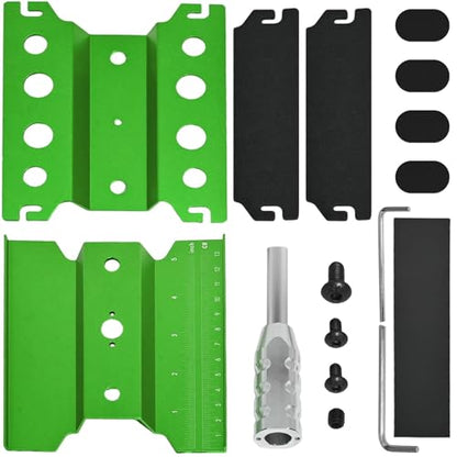 Rc Car Stand with Lit Lower Adjustable & 360'Rotatable, Rc Stand Repair Station with Shock Holder for TraxxasTRX4 Arrma Losi Axial Hsp Hbx Mix Wltoys, Wrenching On 1/8 1/10 1/12 1/14 Rc Rig Green - color: Green