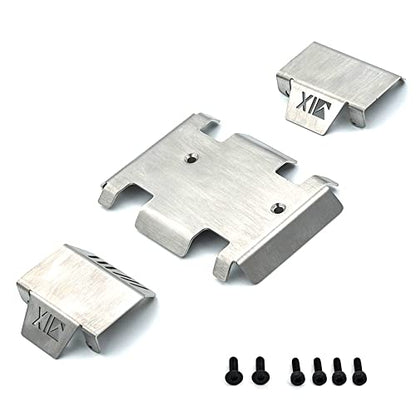 Stainless Steel Metal Chassis Armor Axle Protector Skid Plate for RGT EX86190 EX 86190 LC76 1/10 RC Crawler Car Upgrade Parts