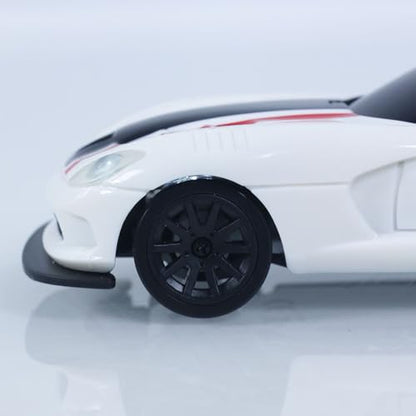 TOUCAN RC HOBBY US in Stock 1/43 High Speed Gyroscope RC Drift Vehicle 4WD Ready to Run Mini Car Radio Battery 2.4G Remote Control Racing Car 4311G for Adult - color: White