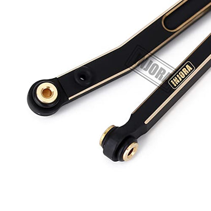 INJORA RC Black Brass Upgrades Steering Knuckle,Diff Cover and Steering Rod Tie Links Set for 1/24 RC Crawler Car Accessories Axial SCX24 Gladiator Bronco AXI90081 Upgrades Parts