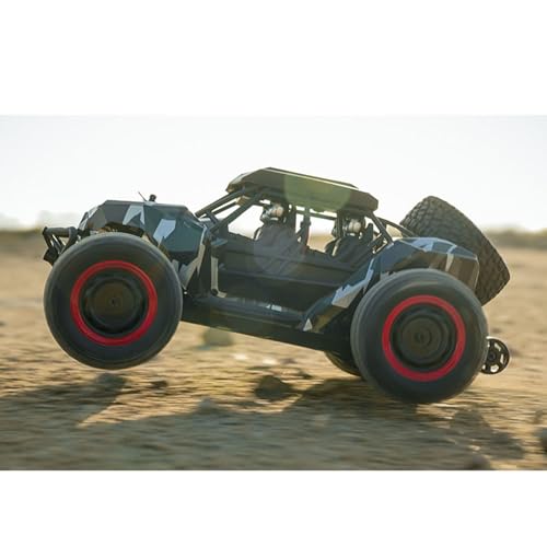 Scy 16106 1/16 Remote Control Off-Road Car AWD Rc Electric Desert Truck Light System Charging Protection Rc390 Motor 30A Esc Hobby Grade Model for Adult Hobby(Dark Gray) - color: Dark Gray