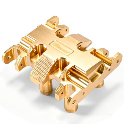 Brass Skid Plate for SCX30 RC Crawler Upgrade Parts RC Car Skid Plate for 1/30 Scale RC Crawler-20g - color: Brass