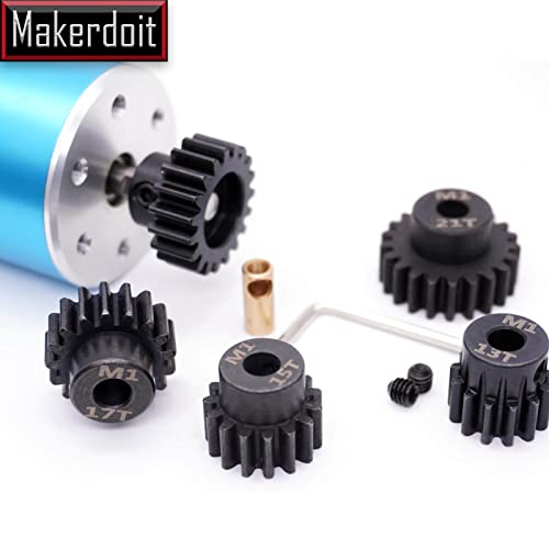 Mod 1 Pinion Gear 5mm 13T 15T 17T 19T 21T Mod1 M1 Pinion Gear 5mm Shaft - size: 13T 15T 17T 19T 21T