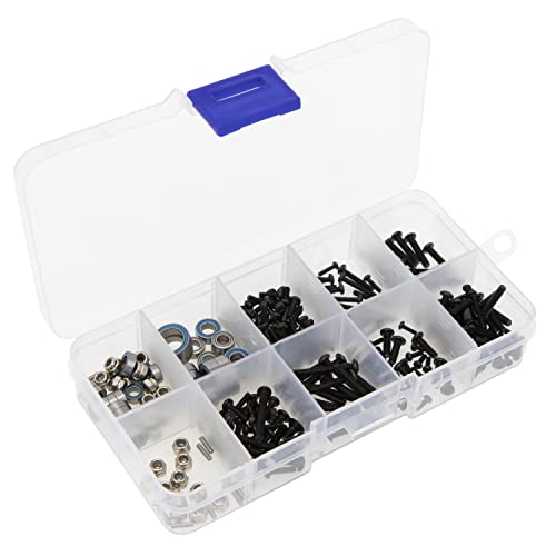 MEUS RACING TRX4M Bushings Bearings Screws Kit 247pcs for 1/18 TRX4M Defender Bronco K10 F150 RC Crawler Upgrade Parts Accessories
