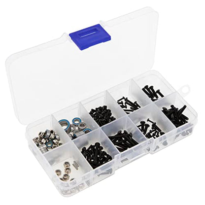 MEUS RACING TRX4M Bushings Bearings Screws Kit 247pcs for 1/18 TRX4M Defender Bronco K10 F150 RC Crawler Upgrade Parts Accessories