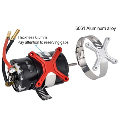 Aluminum 40x40mm RC Cooling Fan Adjustable Mount Bracket, Compatible with 35/43/48/49mm Motors, for 1/5 1/7 1/10 RC Car Truck Buggy Heat Sink Radiator Upgrade Parts (35 43 Silver) - color: 35 43 Silver