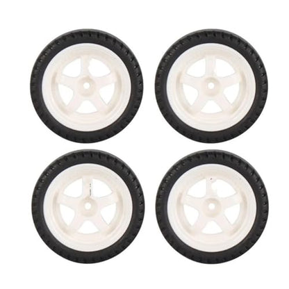 RC Cars Models for Ldrc AE86 A86 A86P LD1801 1/18 Rc Upgrade Accessories Rc Parts 4pcs 33mm Rc Drift Tire Wheel Hard Tyre Modified Parts(White) - color: White
